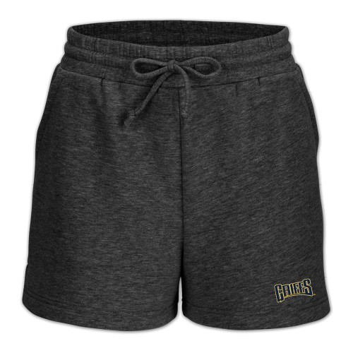  Boxercraft Womens Charcoal Heather Fleece Short - Griffs Wordmark