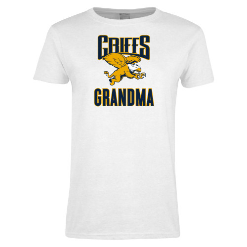  Womens White Short Sleeve Tee - Canisius Griffs - Grandma