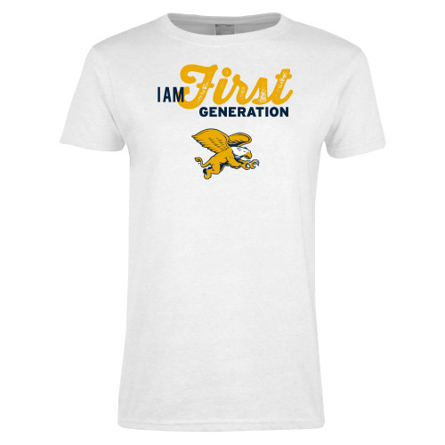  Womens White Short Sleeve Tee - Canisius - First Generation Student