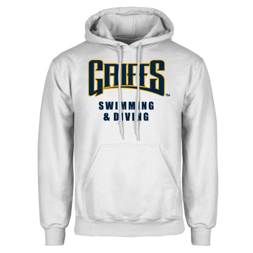  White Fleece Hoodie - Griffs - Swimming and Diving