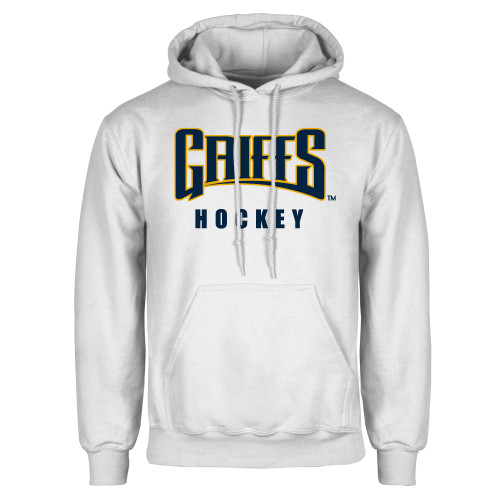  White Fleece Hoodie - Griffs - Hockey
