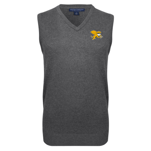  Charcoal VNeck Sweater Vest - Canisius Griffin Mascot