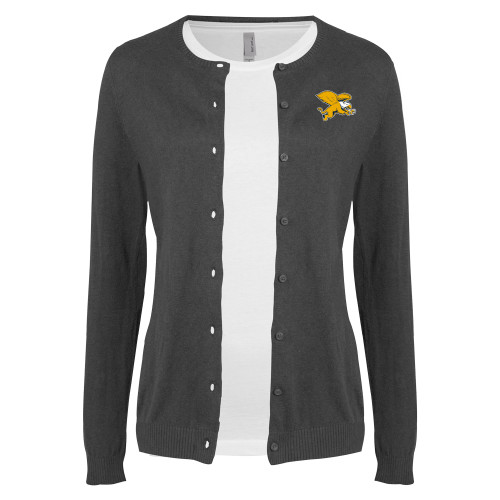  Womens Charcoal Cardigan Sweater - Canisius Griffin Mascot