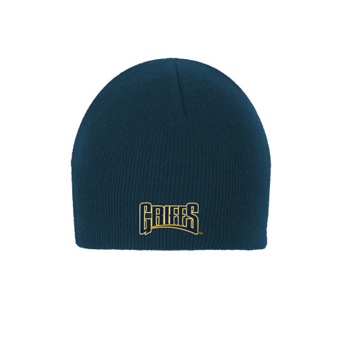  Navy Knit Beanie - Griffs Wordmark