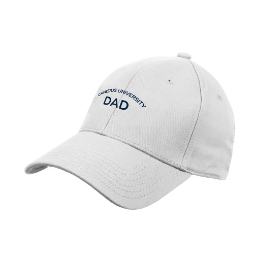 White Structured Adjustable Pro Style Hat - Canisius - Dad Under Arch University
