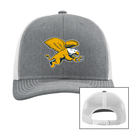  Richardson Heather Grey/Light Grey Trucker Hat - Canisius Griffin Mascot