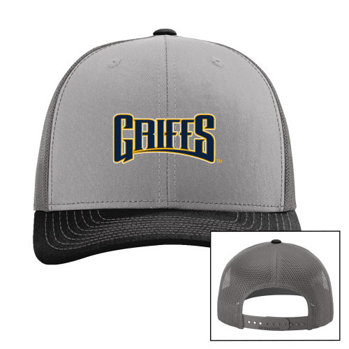  Richardson Grey/Charcoal/Black Trucker Hat - Griffs Wordmark