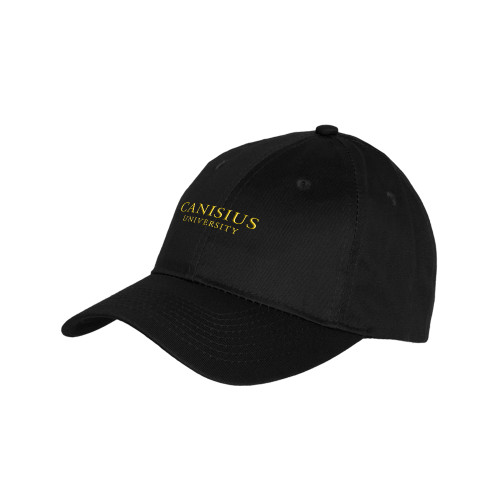  Youth Black Pro Style Hat - Canisius University Institutional Wordmark