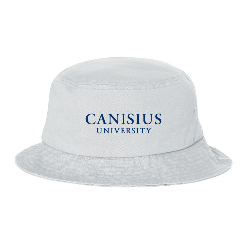  Sportsman White Bucket Hat - Canisius University Institutional Wordmark