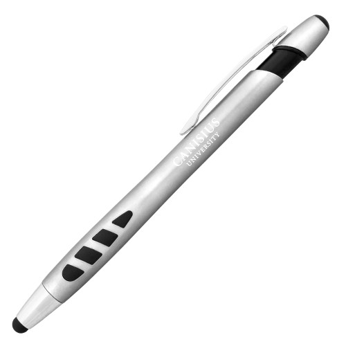  Veneno Silver Stylus Pen - Canisius University Institutional Wordmark White