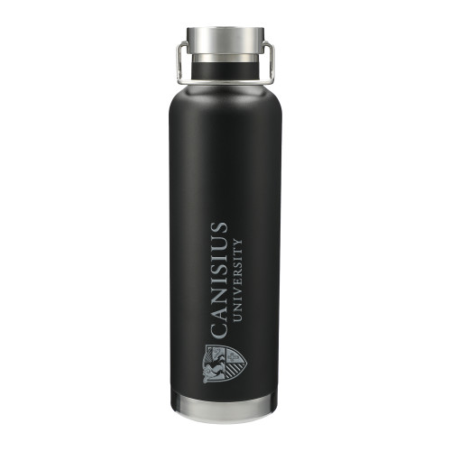  Thor Copper Vacuum Insulated Black Bottle 32oz - Canisius Institutional Mark Horizontal Engraved