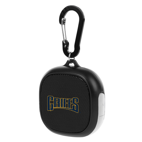  Black/White Waterproof Speaker w/ Carabiner - Griffs Wordmark