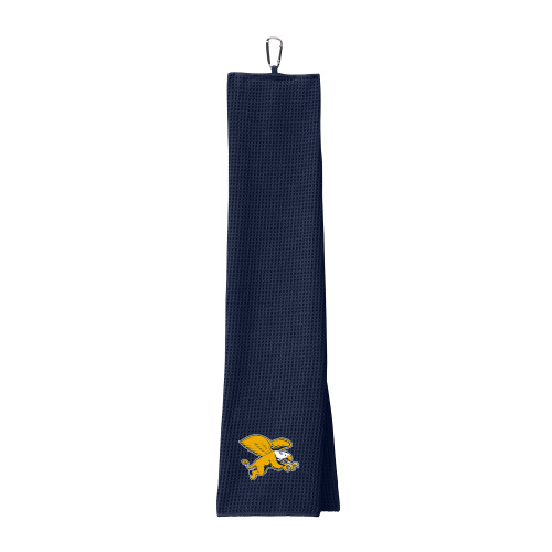  Navy Waffle Microfiber Golf Towel - Canisius Griffin Mascot