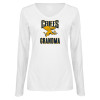 Thumbnail image for  Womens White Long Sleeve V Neck Tee 