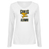 Thumbnail image for  Womens White Long Sleeve V Neck Tee 