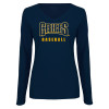 Thumbnail image for  Womens Navy Long Sleeve V Neck Tee 