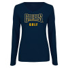 Thumbnail image for  Womens Navy Long Sleeve V Neck Tee 