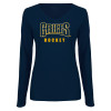 Thumbnail image for  Womens Navy Long Sleeve V Neck Tee 