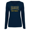 Thumbnail image for  Womens Navy Long Sleeve V Neck Tee 