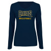 Thumbnail image for  Womens Navy Long Sleeve V Neck Tee 