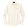Thumbnail image for  Mercer + Mettle Womens Ivory Crepe Long Sleeve Camp Blouse