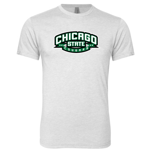  Next Level Heather White Triblend Tee - Chicago State Cougars
