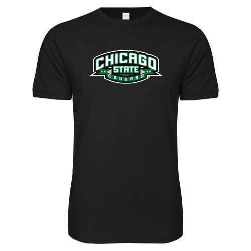  Next Level Black SoftStyle T Shirt - Chicago State Cougars