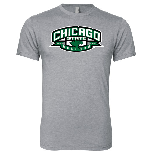  Next Level Heather Grey Triblend Tee - Primary Mark