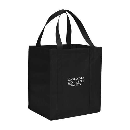  Non Woven Black Grocery Tote - Cascadia College Bothell