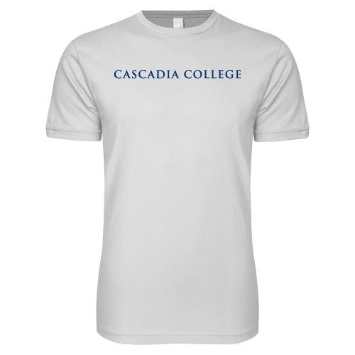  Next Level White SoftStyle T Shirt - Cascadia College Bothell  Flat