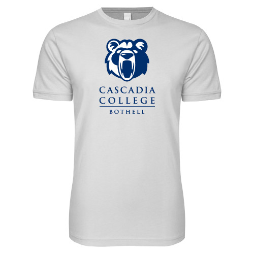  Next Level White SoftStyle T Shirt - Kodiak Cascadia College Bothell Stacked