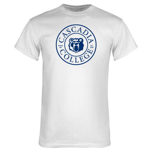  White T Shirt - Cascadia College Bothell  Seal