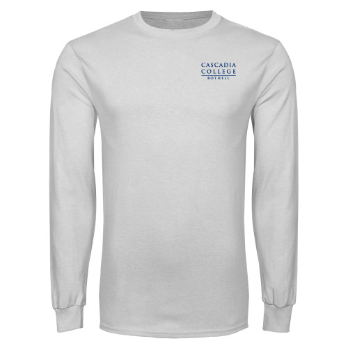  White Long Sleeve T Shirt - Cascadia College Bothell