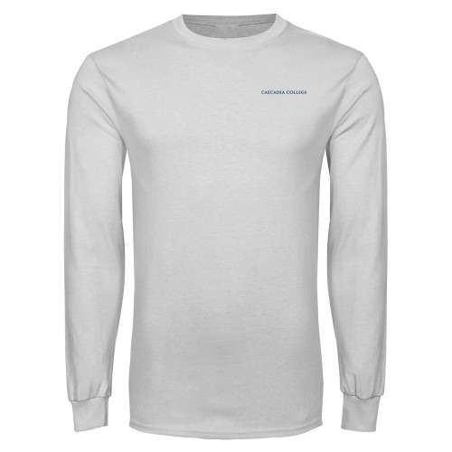  White Long Sleeve T Shirt - Cascadia College Bothell  Flat