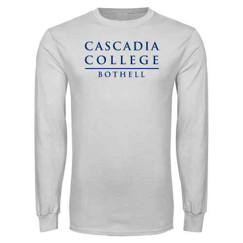  White Long Sleeve T Shirt - Cascadia College Bothell