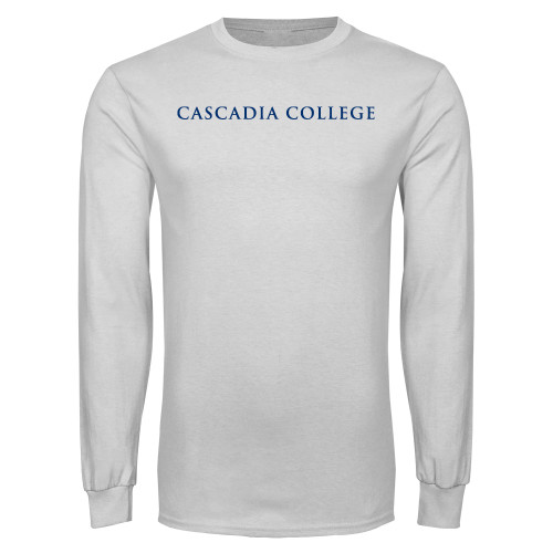  White Long Sleeve T Shirt - Cascadia College Bothell  Flat