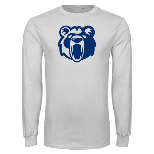  White Long Sleeve T Shirt - Kodiak Mascot