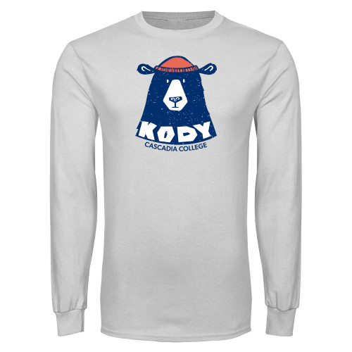  White Long Sleeve T Shirt - Kody Beanie Cascadia College