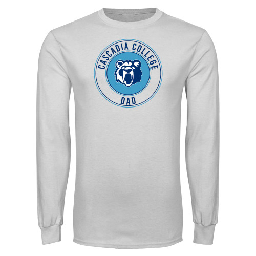  White Long Sleeve T Shirt - Cascadia College Dad