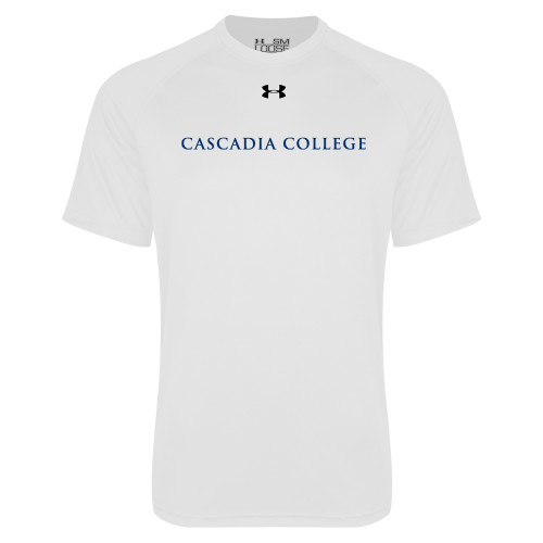  Under Armour White Tech Tee - Cascadia College Bothell  Flat
