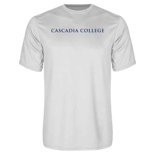  White Performance Tee - Cascadia College Bothell  Flat