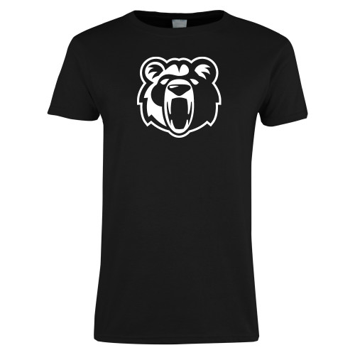  Womens Black Short Sleeve Tee - Kodiak Mascot