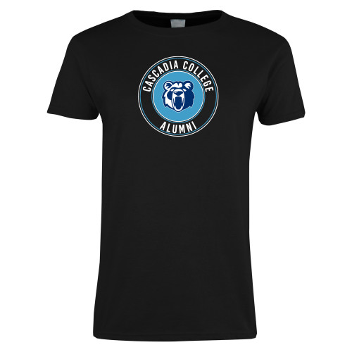  Womens Black Short Sleeve Tee - Cascadia College Alumni