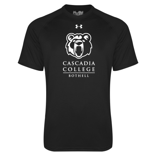  Under Armour Black Tech Tee - Kodiak Cascadia College Bothell Stacked