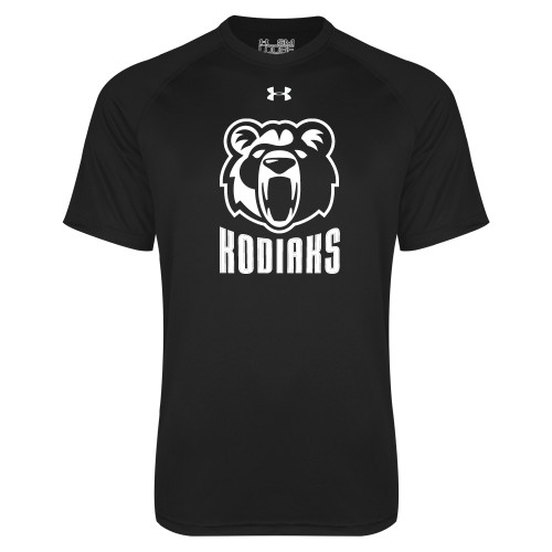  Under Armour Black Tech Tee - Kodiaks with Mascot