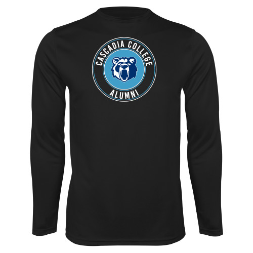  Black Performance Long Sleeve Shirt - Cascadia College Alumni