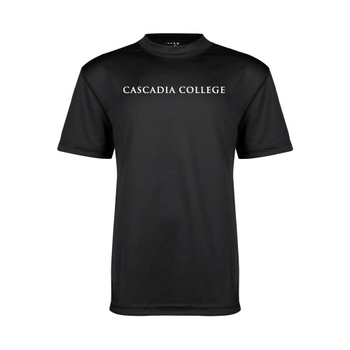  Youth Performance Black Tee - Cascadia College Bothell  Flat