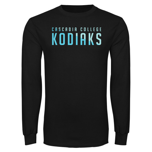  Black Long Sleeve T Shirt - Cascadia College Kodiaks Duo Color