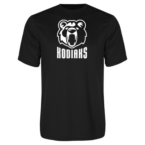  Black Performance Tee - Kodiaks with Mascot