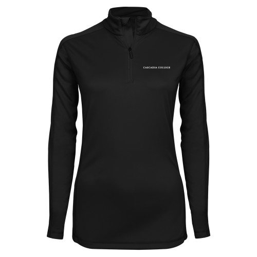  Syntrel Womens Black Interlock 1/4 Zip - Cascadia College Bothell  Flat